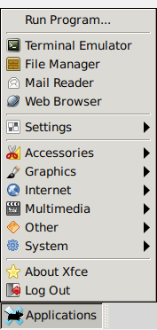 applications menu
